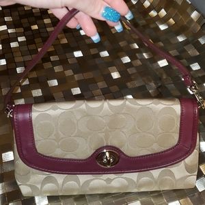 Coach logo wristlet/clutch handbag